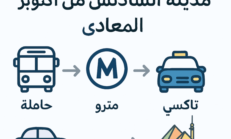 كيف تذهب من أكتوبر إلى المعادي؟ دليل المواصلات خطوة بخطوة